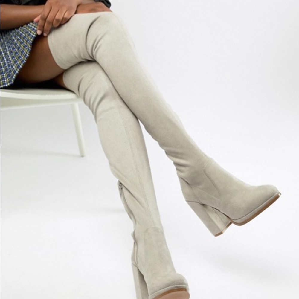Slim fit over the knee boots